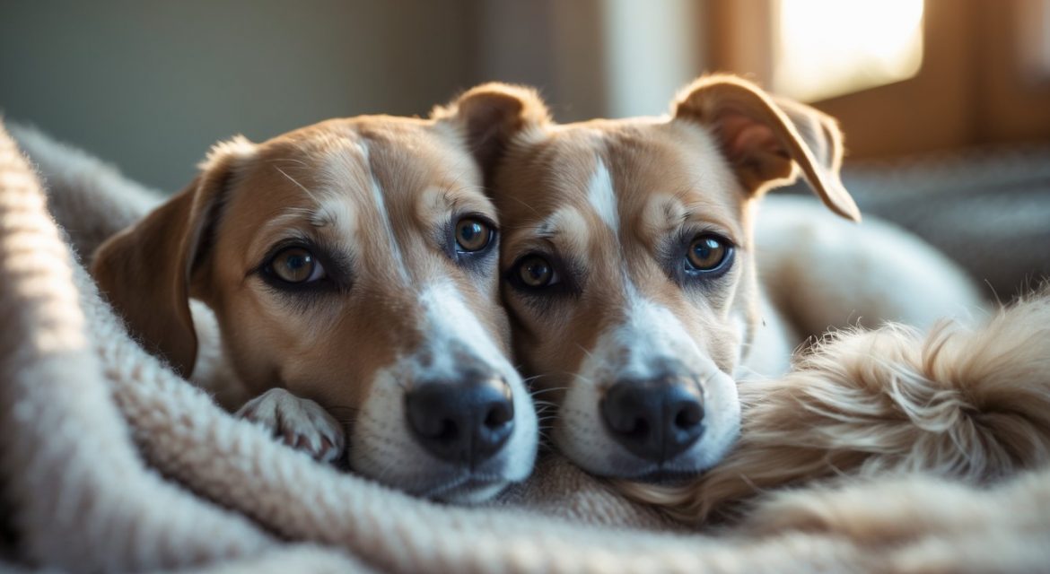 Lurcher puppy and mother