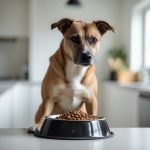 dog guarding food
