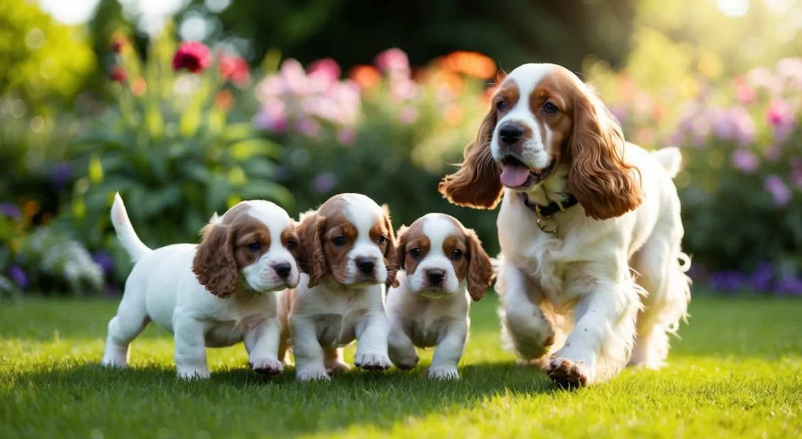 Cocker Spaniel with Puppies